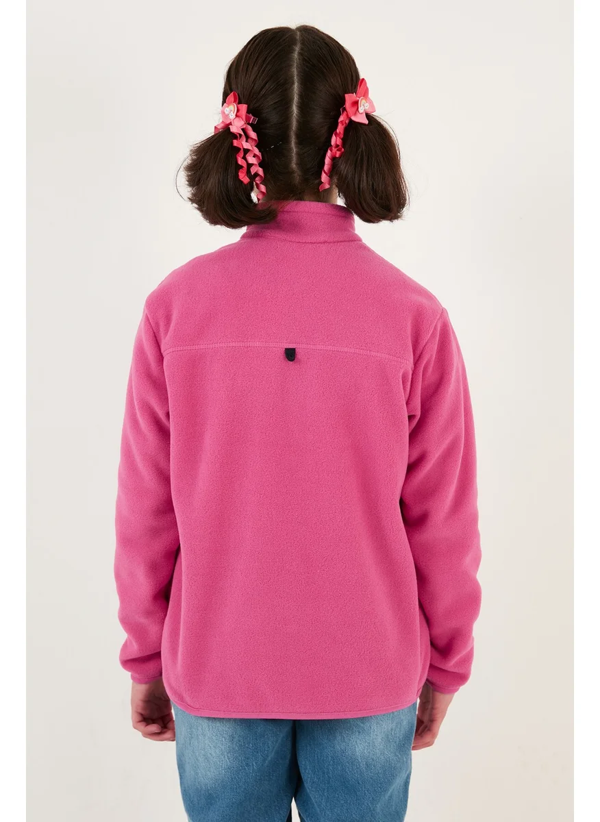 Lela Soft Textured Zippered Stand Collar Winter Fleece Unisex Children's Fleece 5905002