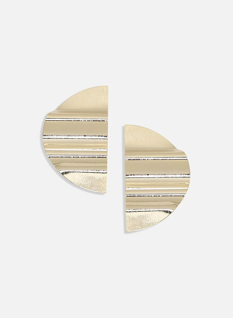 SOHI Dented Minimal Artificial Stud Earring Jewellery