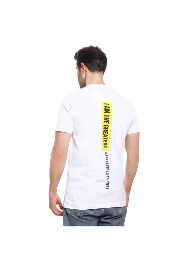 Coup Coup Men Printed Single Jersey T-Shirt 1000767 3XL - White