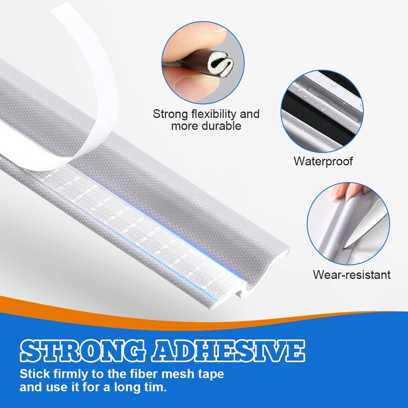 HASTHIP ® 10m Self Adhesive Soundproof Window Sealing Strips - PU Foam Door Sealing Strips Weather Stripping for Door Weatherproof, Windproof Window Frame Seal Brush Strip - Image 5