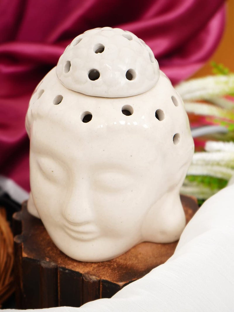 divine senses Divine Senses Electric Aroma Oil Diffuser Electric Ancient Buddha Diffuser with Bulb White with 10ml Aroma Oil 