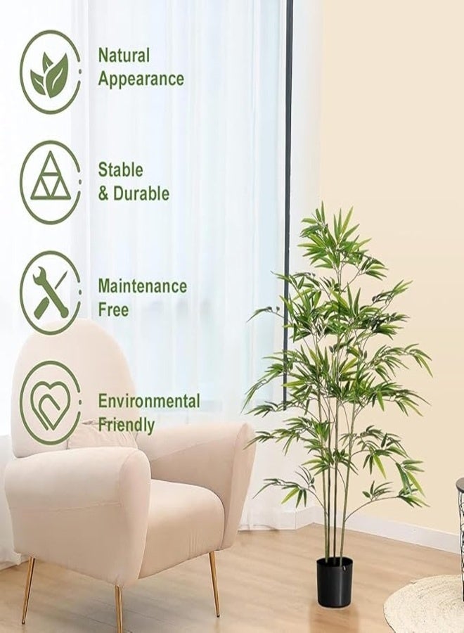 Artificial Bamboo Tree, Faux Bamboo Plant, Real Touch Technology, Ideal for Home Office Indoor Decoration - Image 3