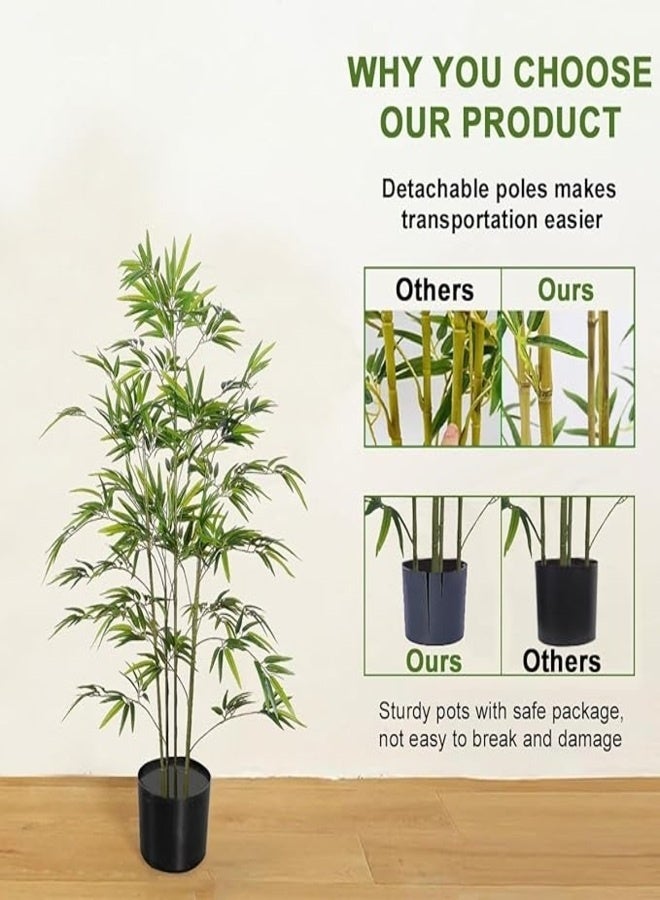 Artificial Bamboo Tree, Faux Bamboo Plant, Real Touch Technology, Ideal for Home Office Indoor Decoration - Image 2