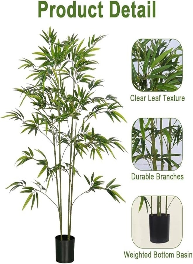 Artificial Bamboo Tree, Faux Bamboo Plant, Real Touch Technology, Ideal for Home Office Indoor Decoration - Image 5