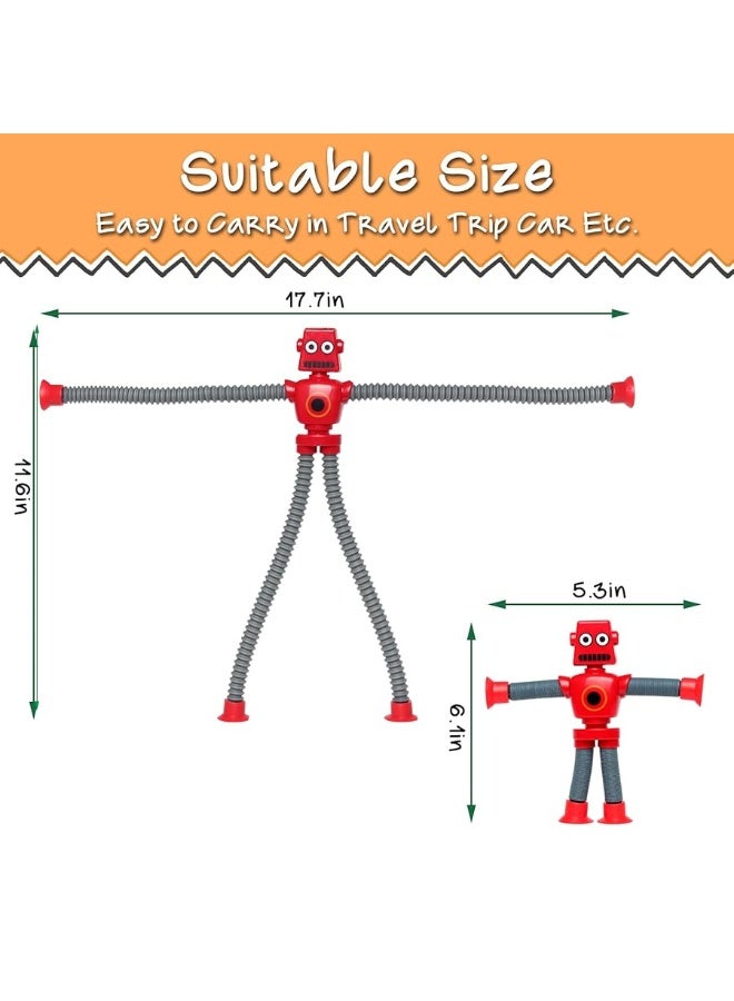 SYSAMA 4 Pcs Telescopic Suction Cup Robot Toy Coolest Pop Tubes Sensory Toys for Toddlers Educational Fidget Toys Robot Party Favors for Anxiety Kids for 39 Year Old Boys Girls - Image 5