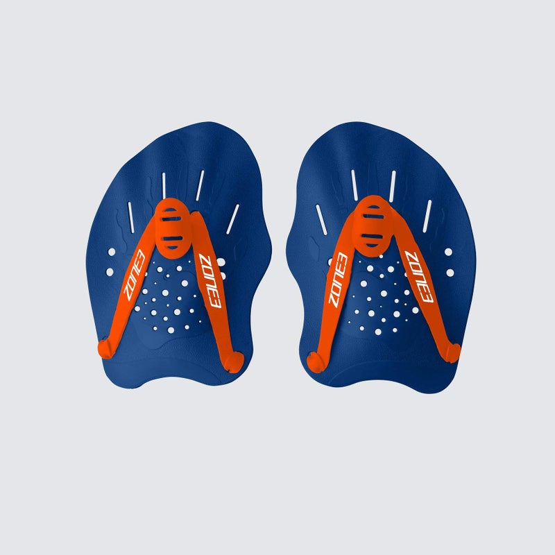 Zone3 Ergo Swim Training Hand Paddles (Blue/Orange) - Image 1