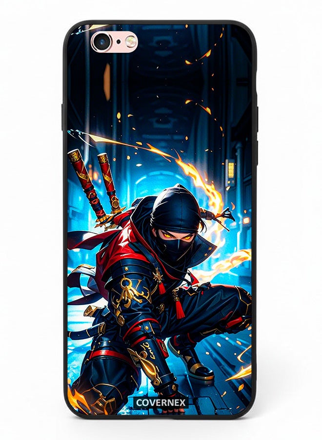 Covernex Apple iPhone 6 Protective Case Cover Printed Featuring Katana Warrior Cyber Ninja Action Illustration - Image 2
