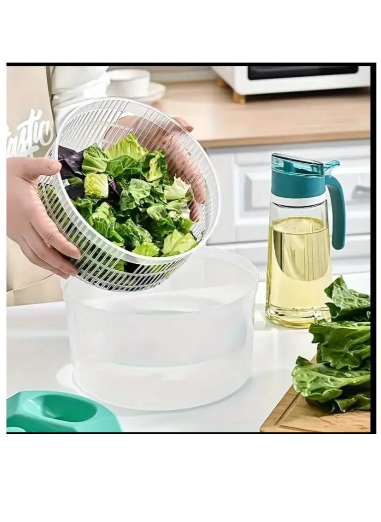 Generic Multi-Functional Salad Spinner, Vegetable and Fruit Dryer, Colander Basket, and Drainer, 3 Liter Capacity, Plastic, No Power Required, Kitchen Tool for Healthy Meal Prep  - Image 3