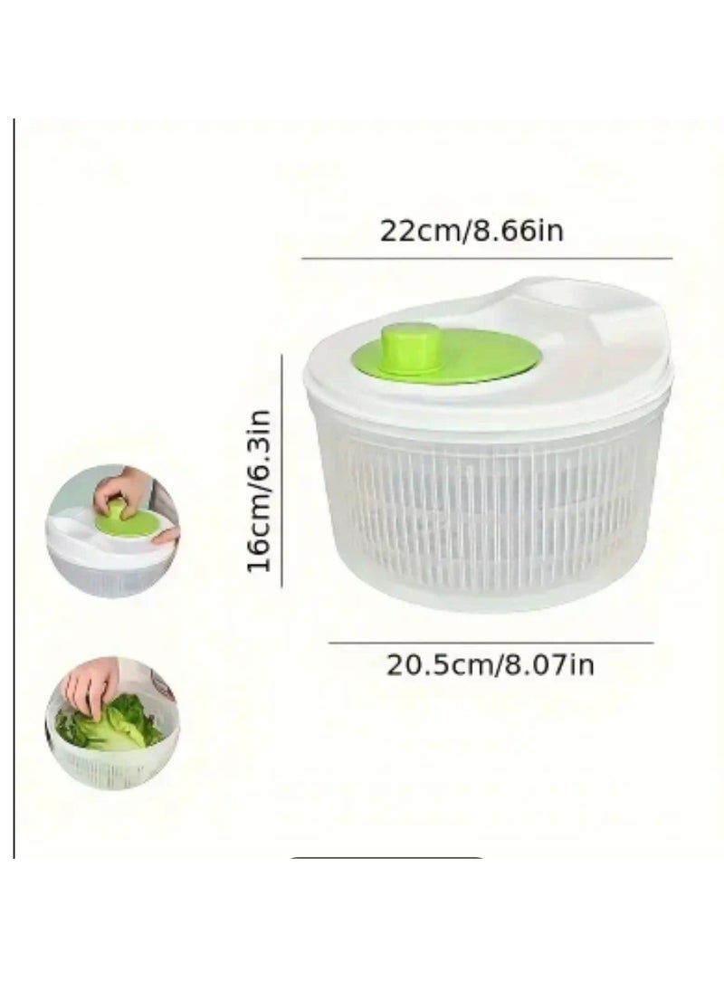 Generic Multi-Functional Salad Spinner, Vegetable and Fruit Dryer, Colander Basket, and Drainer, 3 Liter Capacity, Plastic, No Power Required, Kitchen Tool for Healthy Meal Prep  - Image 4