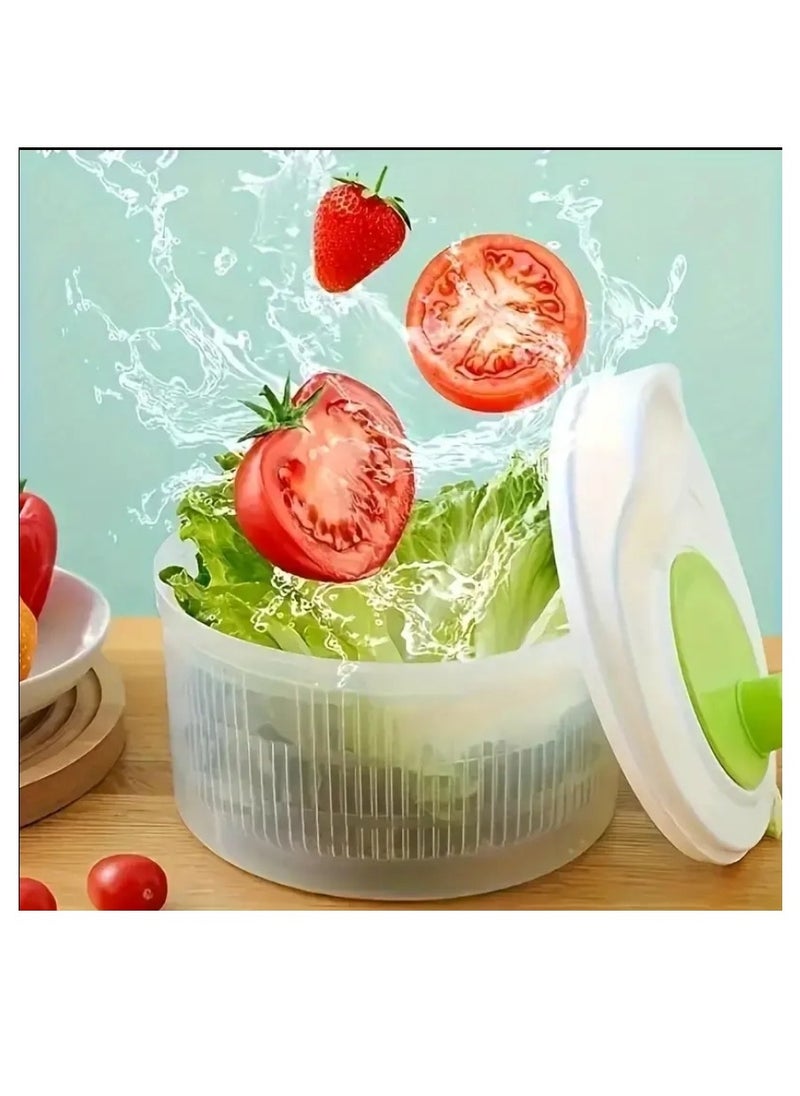 Generic Multi-Functional Salad Spinner, Vegetable and Fruit Dryer, Colander Basket, and Drainer, 3 Liter Capacity, Plastic, No Power Required, Kitchen Tool for Healthy Meal Prep  - Image 5