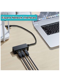 KASTWAVE Cable divisor RJ45 Ethernet, vienon RJ45 Y adaptador divisor de 1 a 3 puertos Ethernet adaptador de interruptor para CAT 5/CAT 6 LAN Ethernet adaptador de cable Cat5 Cat6  - Image 2
