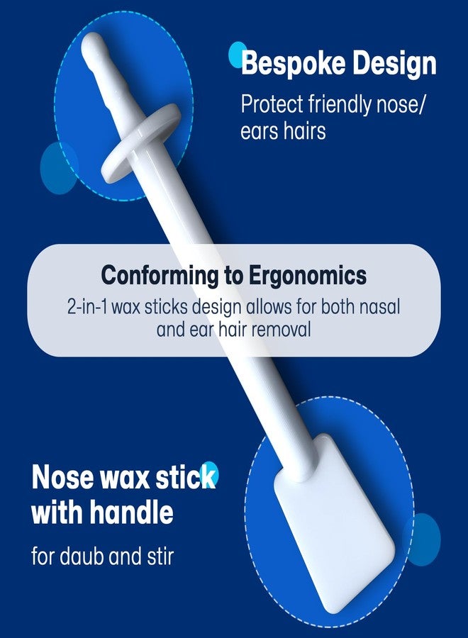 Wokaar Nose & Ear Waxing Sticks-Professional Nasal Hair Removal 60 Precision Applicators for Pain-Free Waxing at Home. Say Goodbye to Plucking! (Wax refills & wipes sold separately.) - Image 2