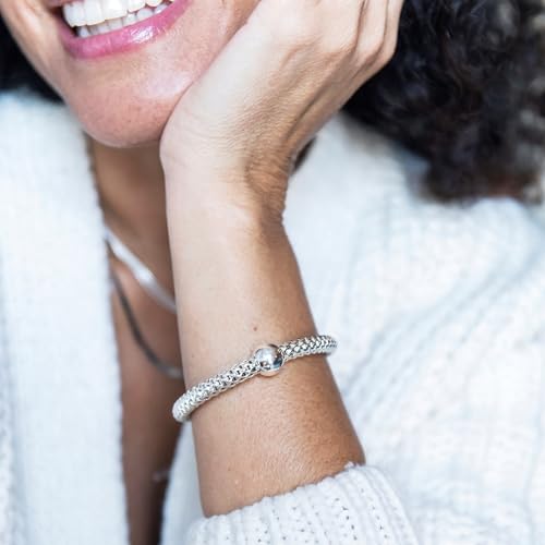 Silpada 'Chic' Sterling Silver Stretch Bracelet, 6 3/4" - Image 3