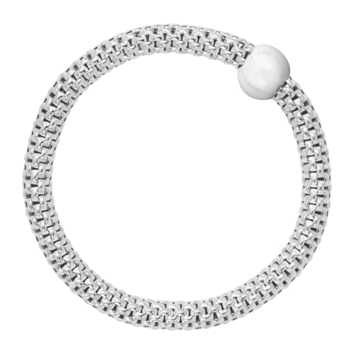 Silpada 'Chic' Sterling Silver Stretch Bracelet, 6 3/4" - Image 1