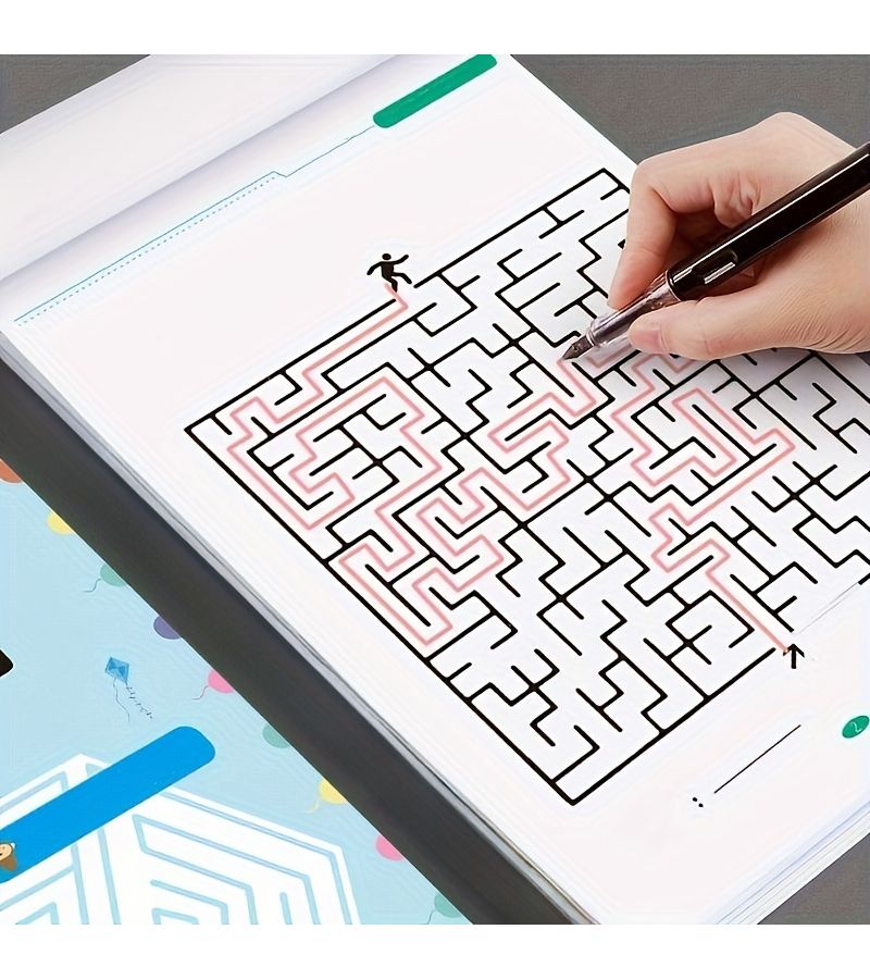 كتاب لعبة المتاهة للتدريب على التركيز لتنمية الطفولة المبكرة أداة تعليمية تفاعلية - Image 1