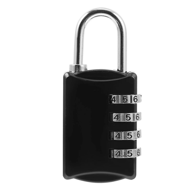 NFI essentials Small 4 Digit Combination Padlock Locks for Home Office Hotel Doors, Travel Suitcases Luggage Briefcase Bag Number Lock Safe Security - Image 1