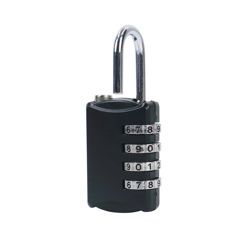 NFI essentials Small 4 Digit Combination Padlock Locks for Home Office Hotel Doors, Travel Suitcases Luggage Briefcase Bag Number Lock Safe Security - Image 3