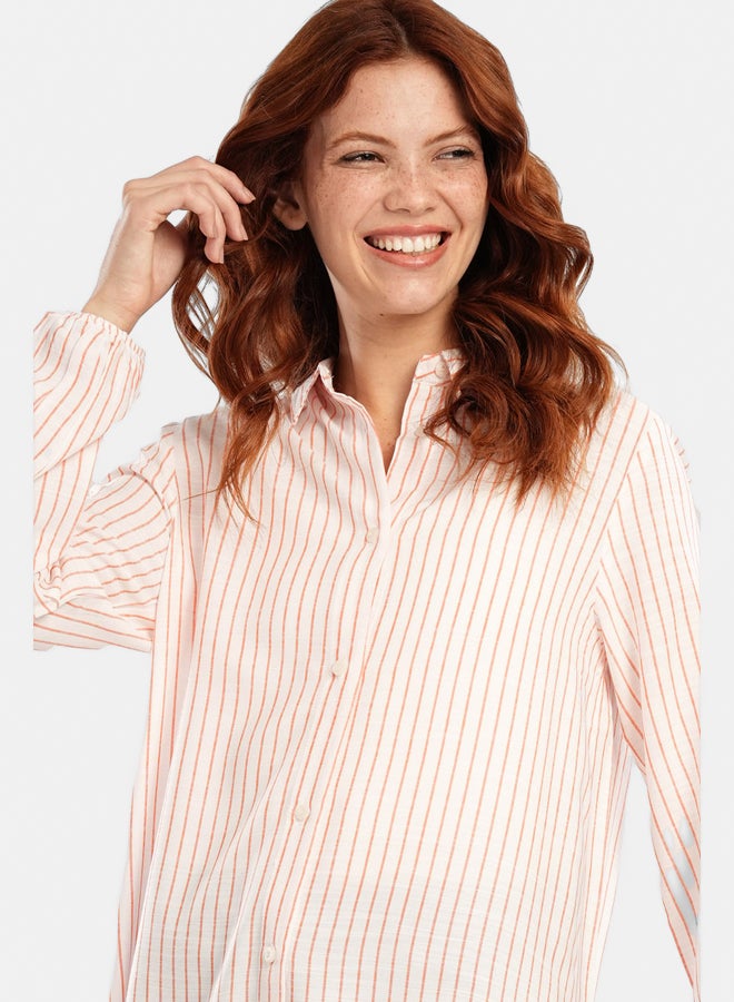 Carina Striped Short Shirt Dress  - Image 3