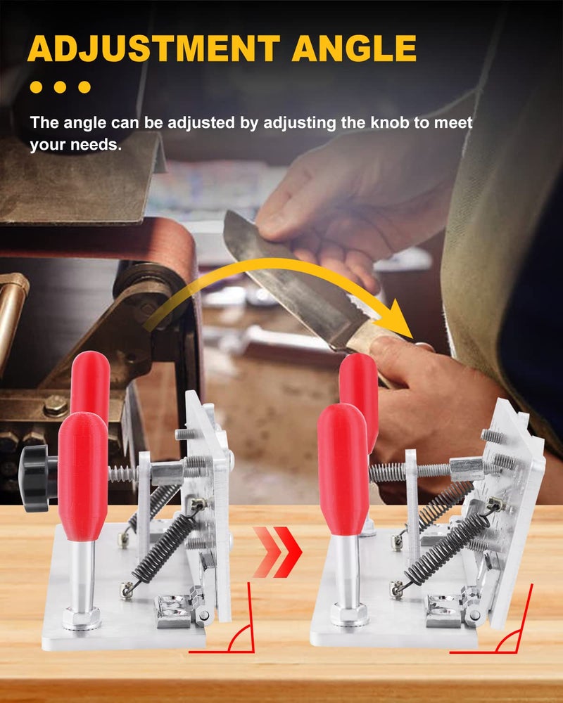 MSFULLSEA Knife Beveling Jig Belt Grinder Knife Jig for Knife Grinding 9.8in Long 85�~ 180�Adjustable Knife Sharpener (Type A) - Image 4