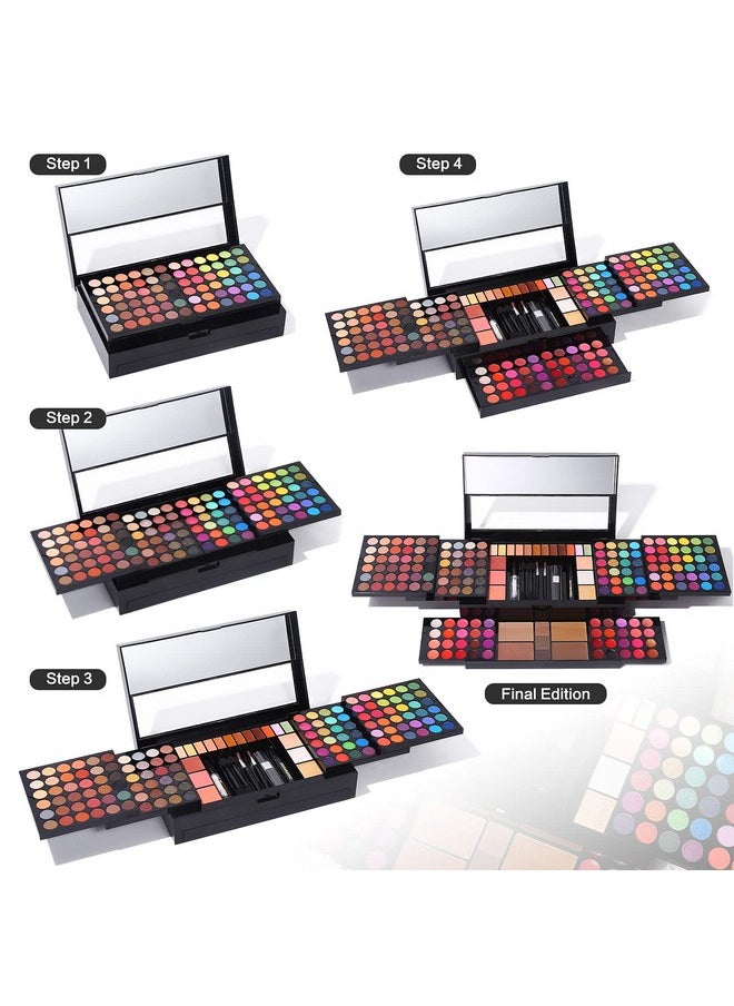 CHARMCODE Professional All In One Makeup Kit For Women Full Kit 186 Colors Make Up Palette Gift Set Including Eyeshadow, Lip Gloss, Concealer, Highlighter, Contour, Brow Powder, Mascara, Blush & Brush  - Image 5