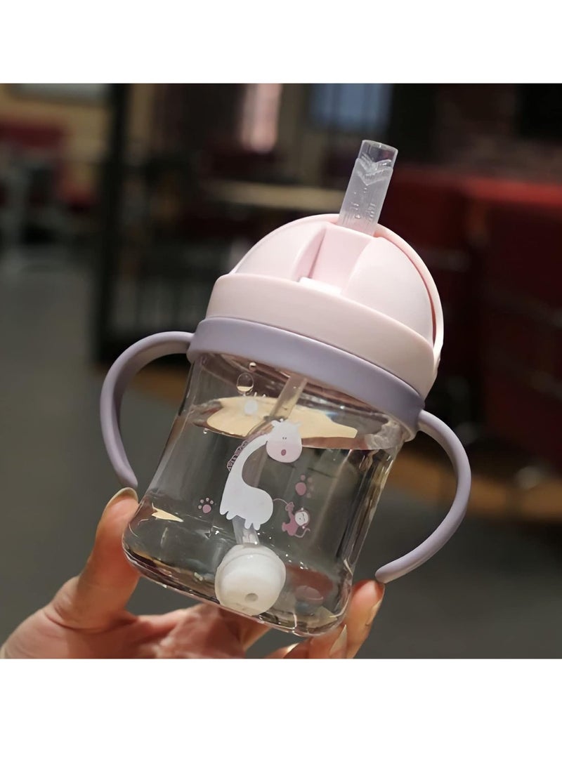 Gonice Sippy Cup with Straw, 250 ml, No Spill, Anti-Colic with Gravity Ball. (Pink) - Image 5
