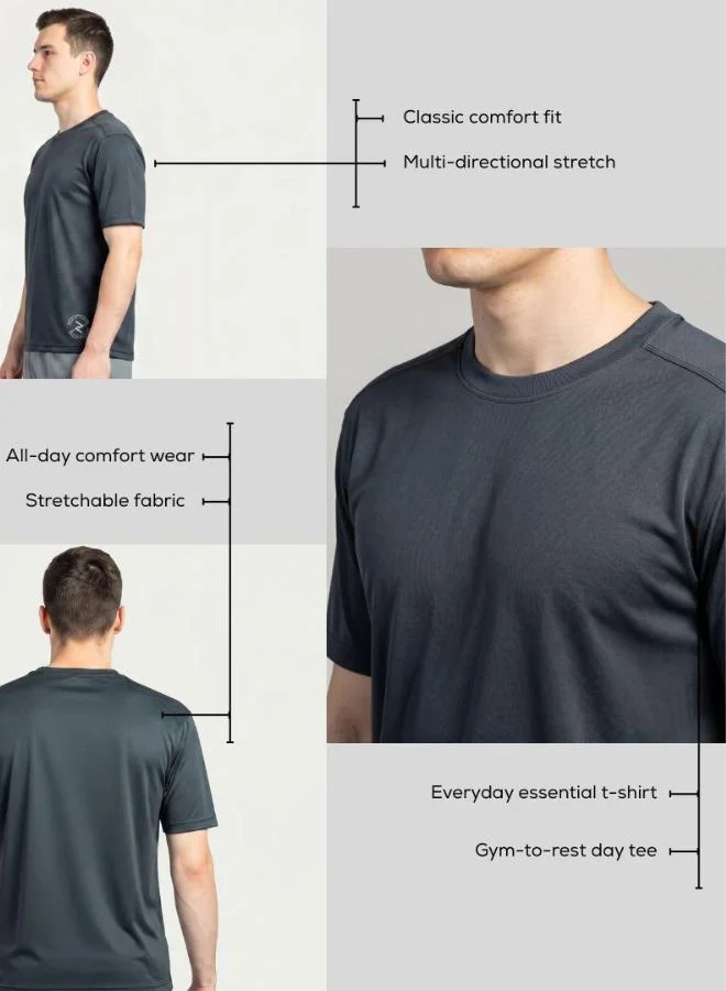 Zaecy  Men's Short sleeve Crew Neck T-shirt for Men | Best Price UAE