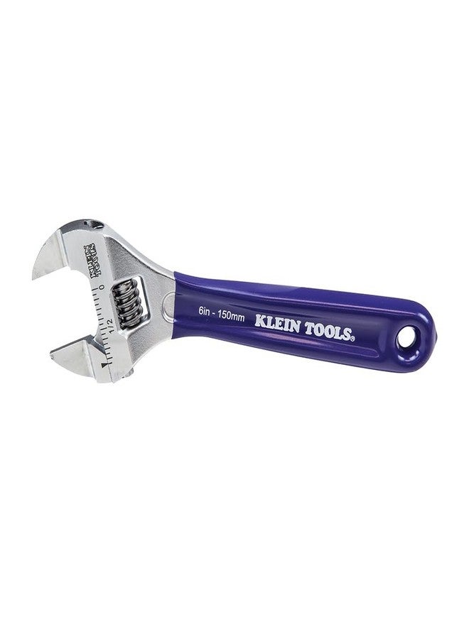 Klein Tools D86934 Adjustable Wrench, Forged with Slimmer Jaw and a High Polish Chrome Finish, 6-inch - Image 1