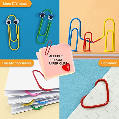 Sopito Paper Clips, Sopito 300pcs Paperclips Binder Clips Assorted Sizes (S/M/L) and Rubber Bands, Colored Office Supplies Set College School Supplies - Image 5