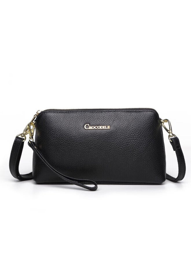 Crocodile New Year Gift, Top-grain Leather Wrist Bag, Versatile Women's Handbag, Casual Crossbody Bag, Ladies' Shoulder Bag - Image 1