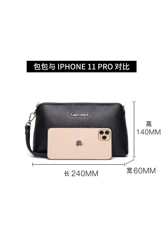 Crocodile New Year Gift, Top-grain Leather Wrist Bag, Versatile Women's Handbag, Casual Crossbody Bag, Ladies' Shoulder Bag - Image 2