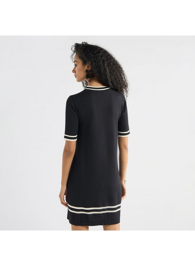 Splash FAV Striped Trimmed Dress  - Image 3