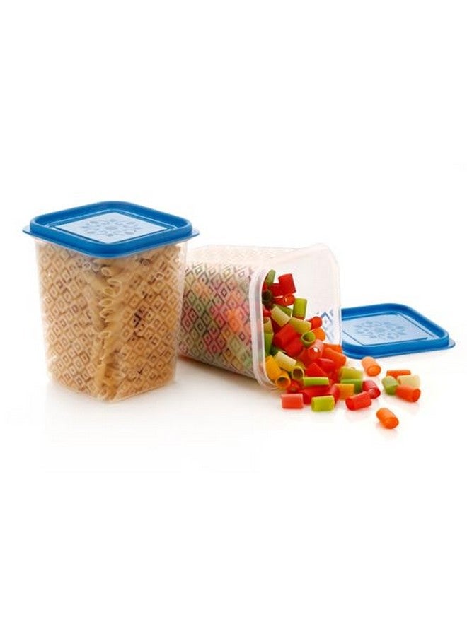 HINDSTAR Multipurpose Plastic Storage Jars and Kitchen Mate Classic Containers | BPA-Free, Airtight Kitchen Container Set for Spices, Grains and More Items - Transparent (1000ML, Set of 12) - Image 2