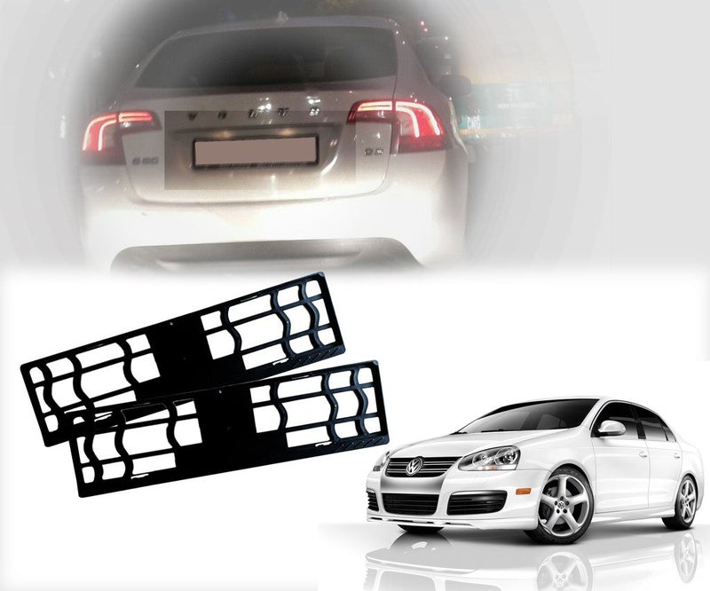 Auto Pearl Front & Rear High Security Car Number Plate Frame for - Jetta - Image 2