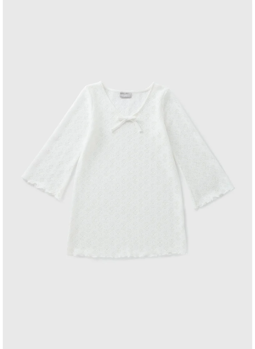 Matalan Girls White Lace Beach Cover Up