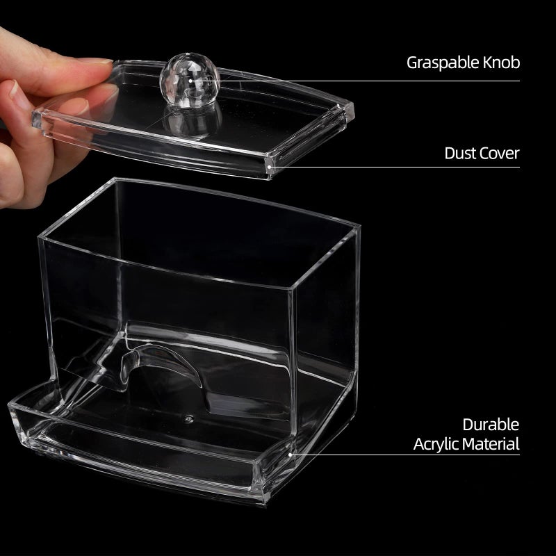 Tbestmax 10oz Qtip Holder Dispenser Big Clear Bathroom Organizer Accessories Decor for Storage-Qtips Cotton Ball Holder Apothecary Jars, Cotton Swabs, Floss Container - Image 4