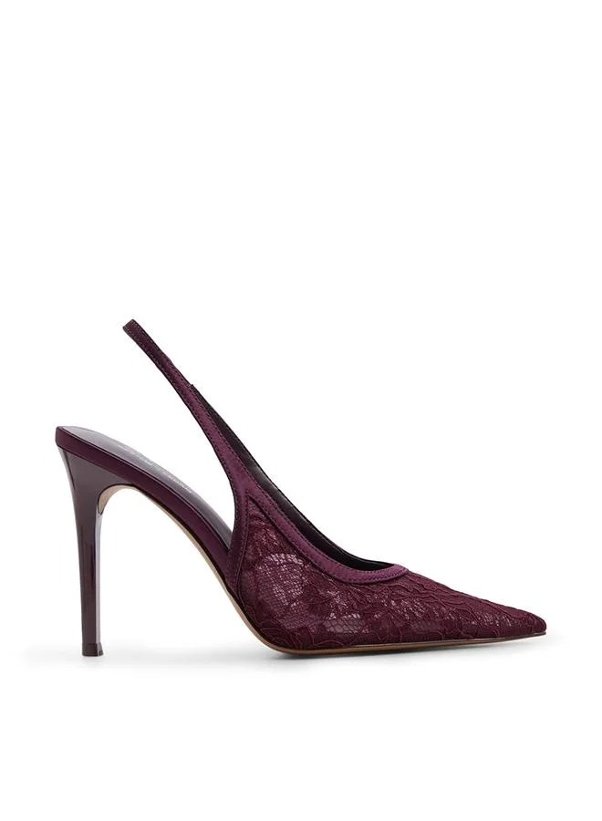 Daniellaa Ladies Red Heeled Shoes