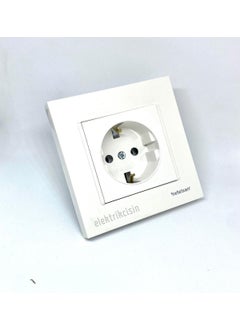 Netelsan Byobu White Grounded Socket (Including Frame) 1 Piece  - Image 1
