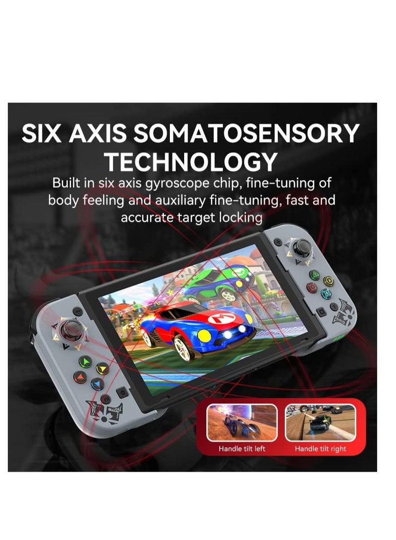 SOLARAE Wireless Game Controller for Switch, Stretchable Ultralight Controller, Six-Axis Somatosensory Gyroscope, Dual Super Vibration Motors On 2 Sides, With E-Sports Joystick - Image 3