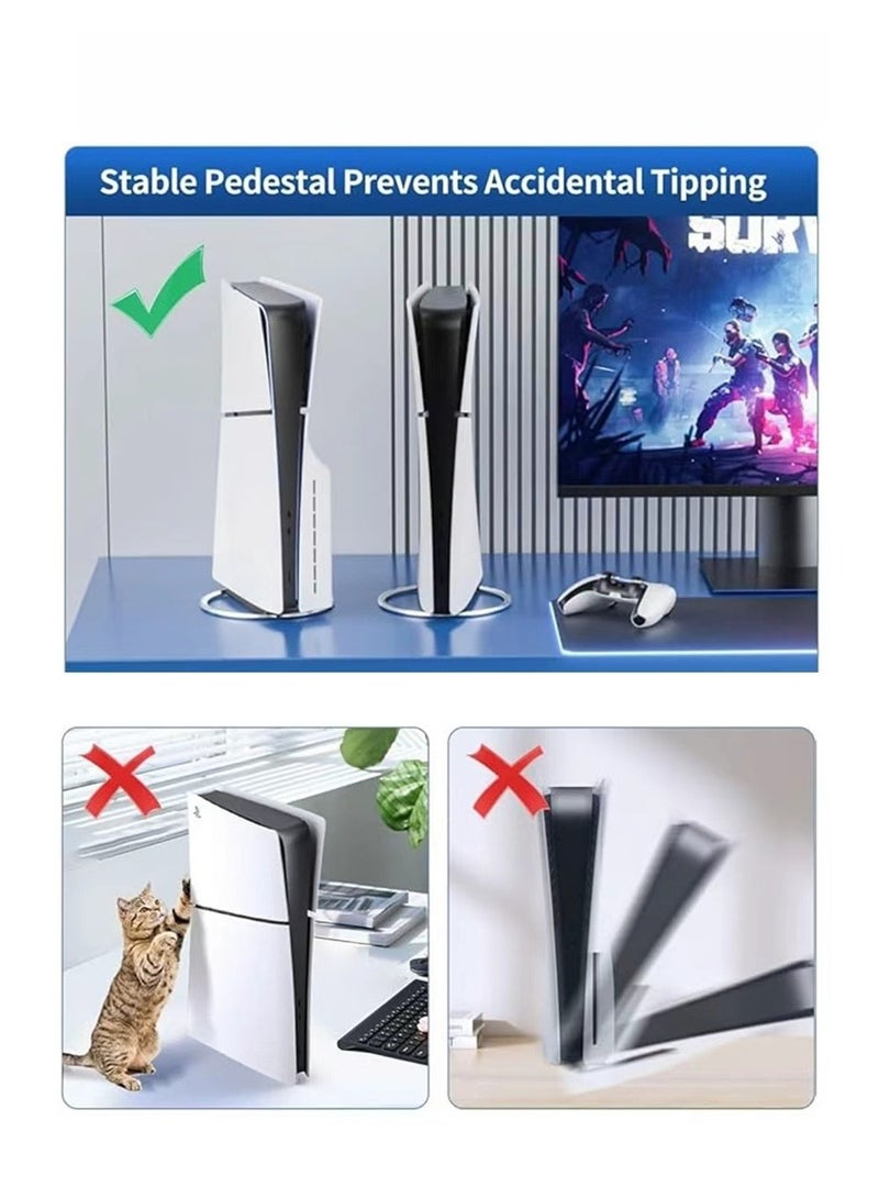 CoolRabbie Vertical Stand for PS5 Pro, Stable Stand for PS5 Pro/Slim Console Disc and Digital, Easy-to-Install Accessories Compatible with PlayStation 5, with a Nice Look, a Sturdy Screw - Image 4