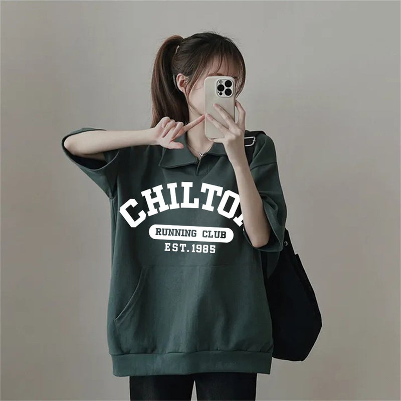 Factory Korean-Style Trendy Short-Sleeved T-Shirt Women'S Summer Japanese Large Edition Western Style Loose Design Sense Trendy Brand Medium - Image 1
