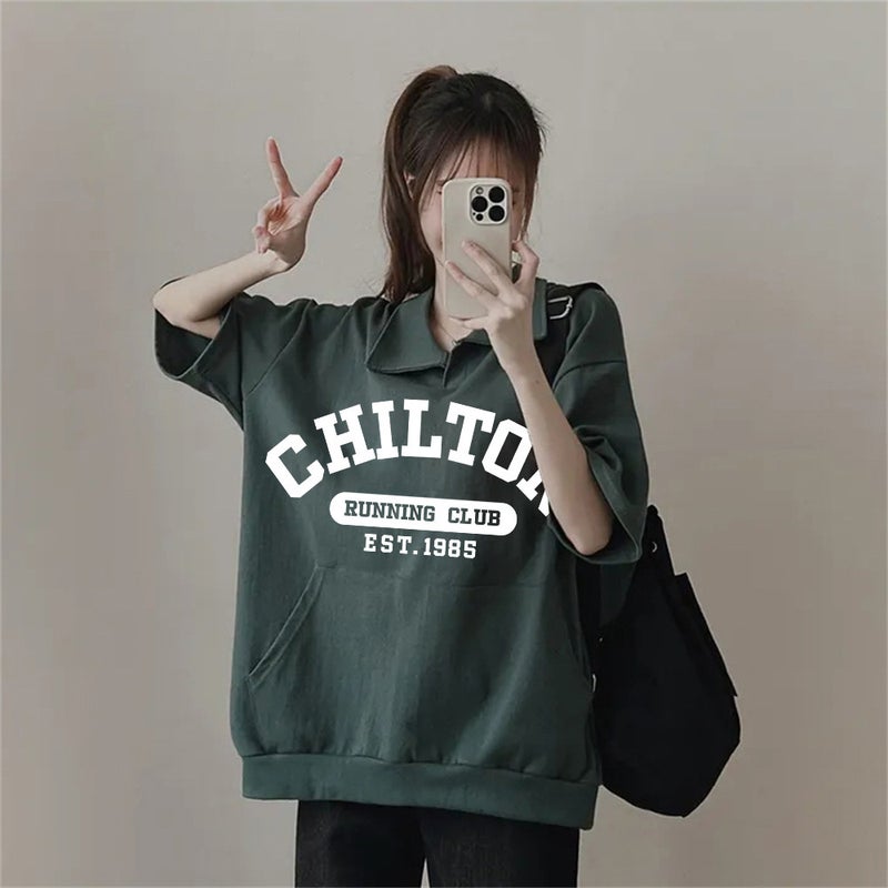 Factory Korean-Style Trendy Short-Sleeved T-Shirt Women'S Summer Japanese Large Edition Western Style Loose Design Sense Trendy Brand Medium - Image 3