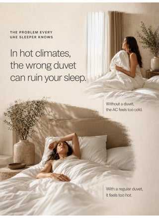 Good Sleep Duvet King Size | Comforter 220x240 cm | Ultra-Soft Hotel-Quality Filling | Fluffy, Breathable & Hypoallergenic | White | All-Season King Quilt | Made in Dubai - view 3
