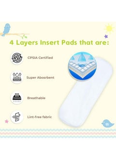 Bumtum 0 To 3 Years Baby Freesize Ultrahygiene Waterproof Cloth Diaper 5Hrs Absorbency ; Washable & Reusable Diaper And Cotton Soaker (Pack Of 2 Dounut + Kite)  - Image 3