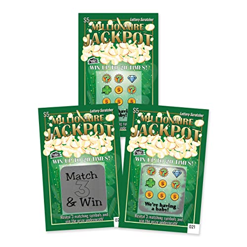 My Scratch Offs 5 Cards Adult Scratch Off Lotto Fake Milionnaire Jackpot Lottery Tickets for Pregnancy Announcement - Image 1