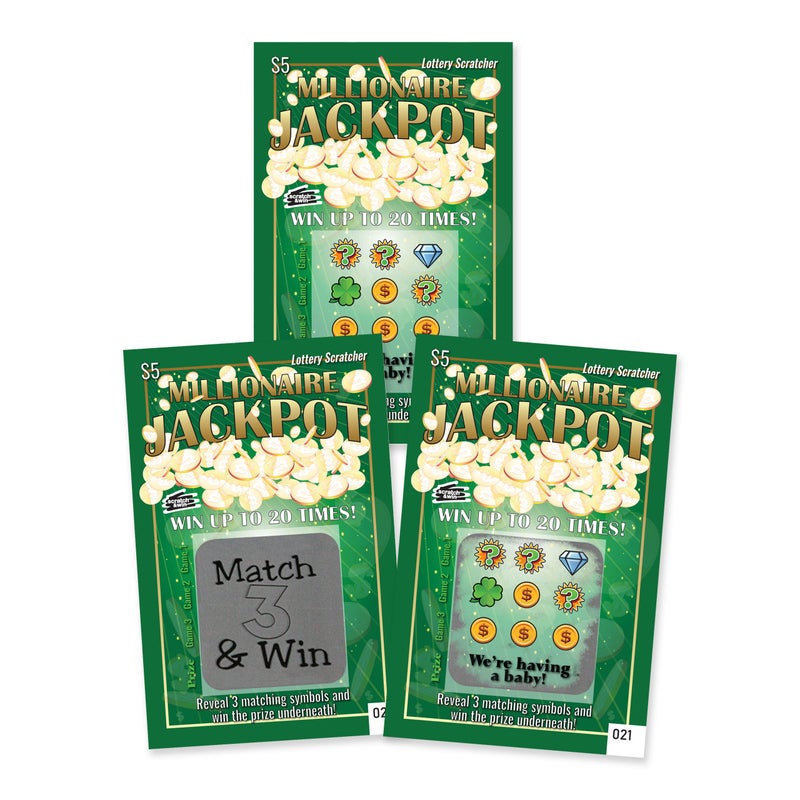 My Scratch Offs 5 Cards Adult Scratch Off Lotto Fake Milionnaire Jackpot Lottery Tickets for Pregnancy Announcement - Image 2