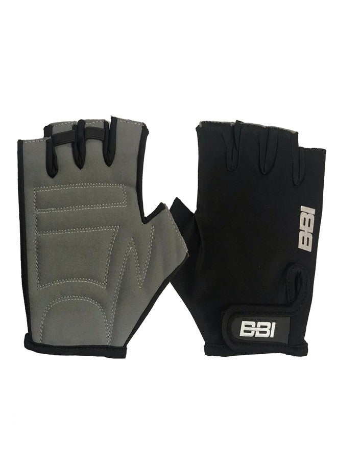 BBI Gym Gloves - Premium Grip & Comfort for Weightlifting, Fitness Gear, Grip Support, Wrist Support, Training Gloves, Gym Accessories, Strength Training (Black, L) - Image 2