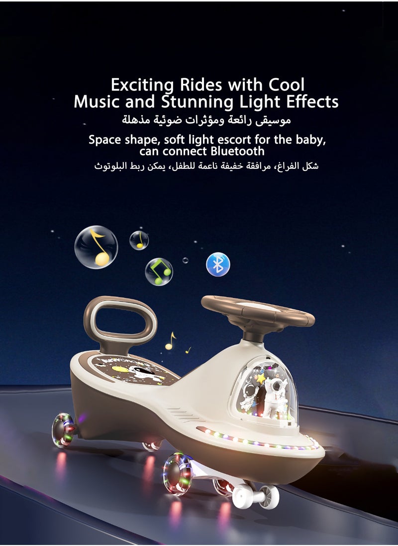 Paka Rabbit Kids Magic Swing Car, Twister Magic Ride-On Car, Suitable for Boys and Girls over 3 Years Old, Anti-Rollover Design, with Bluetooth, Lights, Music and Flashing Wheels, Best Children's Day Gift for Boys and Girls  - Image 2