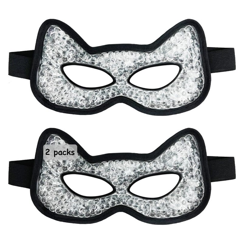 Cooling Eye Mask Gel Eye Mask Hot Cold Use Cold Eye Mask for Puffy Eyes Dry Eyes Headaches Migraines Sinus Dark Circles 2 blue