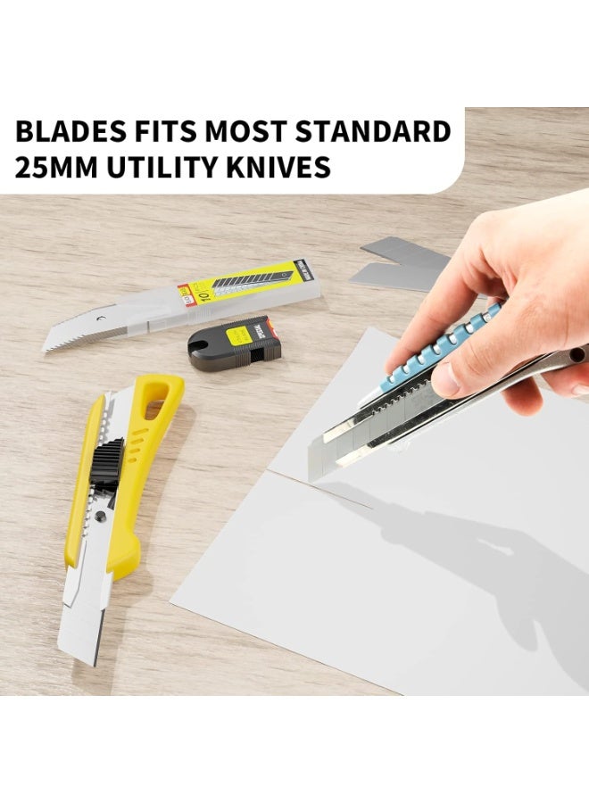 18mm SK5 Carbon Steel Utility Knife Blades – Heavy Duty Snap-Off Replacement Blades – Universal Box Cutter Razor Refills for Cardboard, Leather, Carpet & Vinyl - Image 4