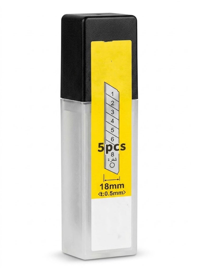 18mm SK5 Carbon Steel Utility Knife Blades – Heavy Duty Snap-Off Replacement Blades – Universal Box Cutter Razor Refills for Cardboard, Leather, Carpet & Vinyl - Image 2